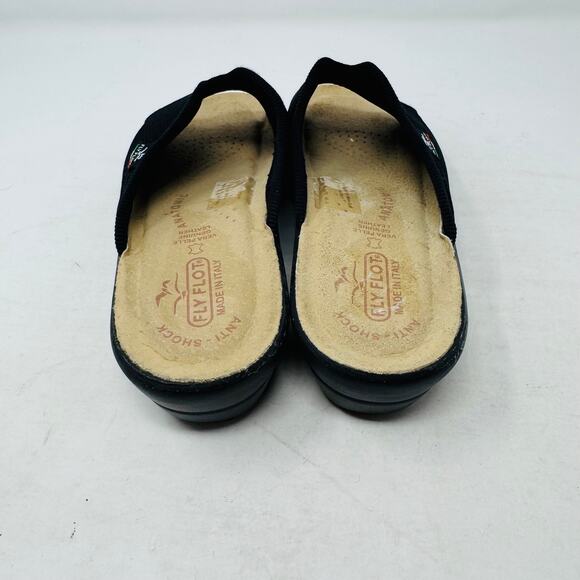 Fly Flot Italy Black Mesh Slide Sandals Comfort Slip-On Shoes Size 40 - Picture 8 of 13